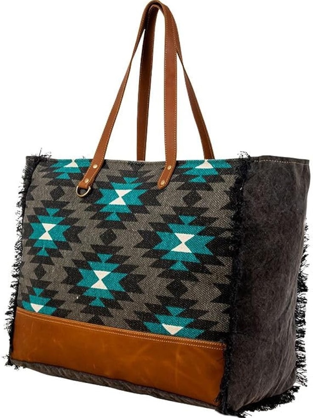 NWT - Myra Overnight Weekender Travel Bag Aztec Pattern.